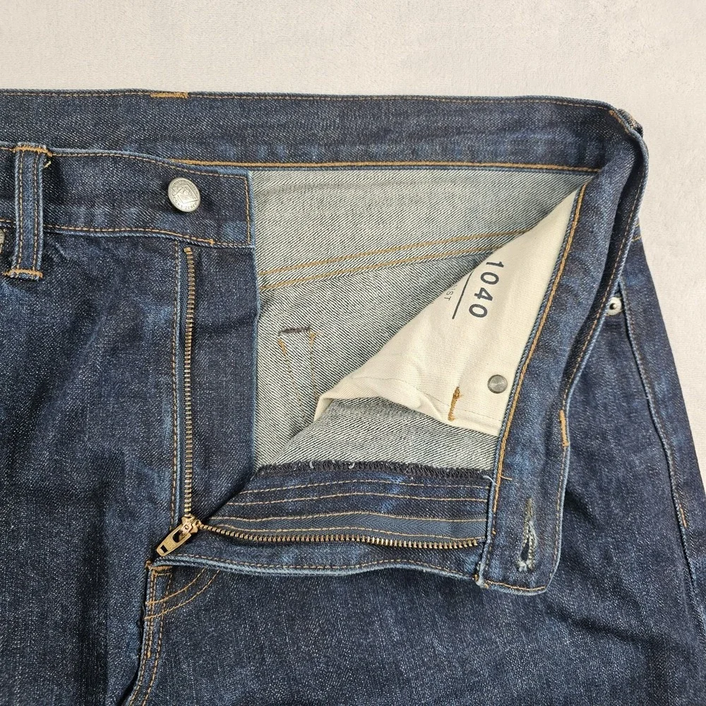 J.Crew 1040 Jeans Men 36x32 Kaihara Denim Japanese Fabric Dark Wash C9053 Indigo